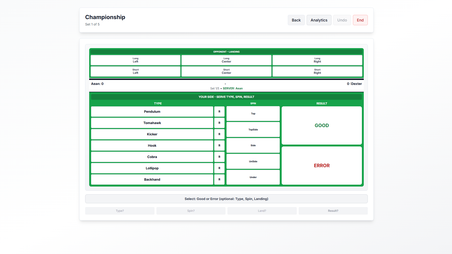 Table Tennis Game Analysis PWA